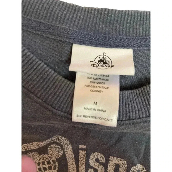 WALT DISNEY WORLD MICKEY MOUSE GRAY TOP WITH LONG SLEEVES - Picture 3 of 3